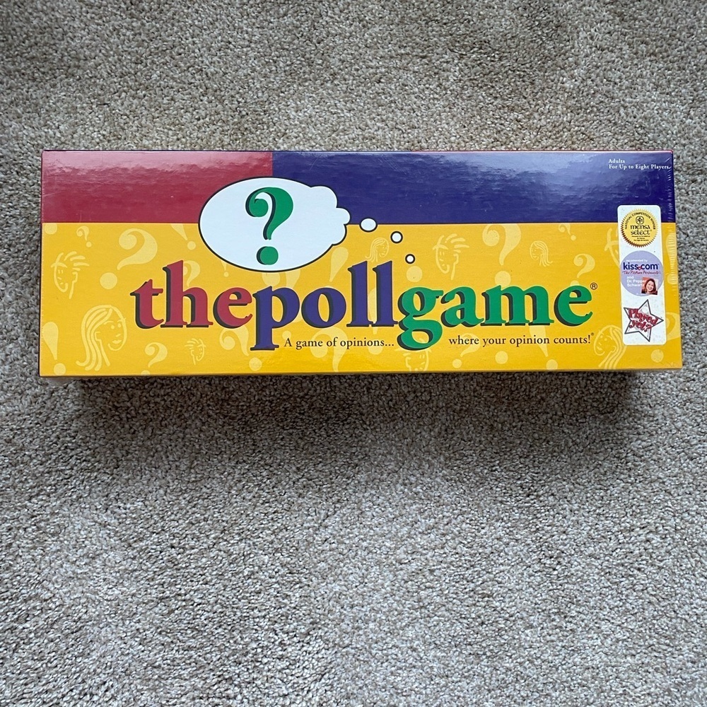 New Sealed Complete The Poll Game‎ A Game Of Opinions Vintage 2000 Adult Game